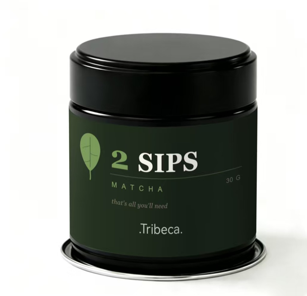 2 Sips Matcha tin — ceremonial grade matcha, 30g